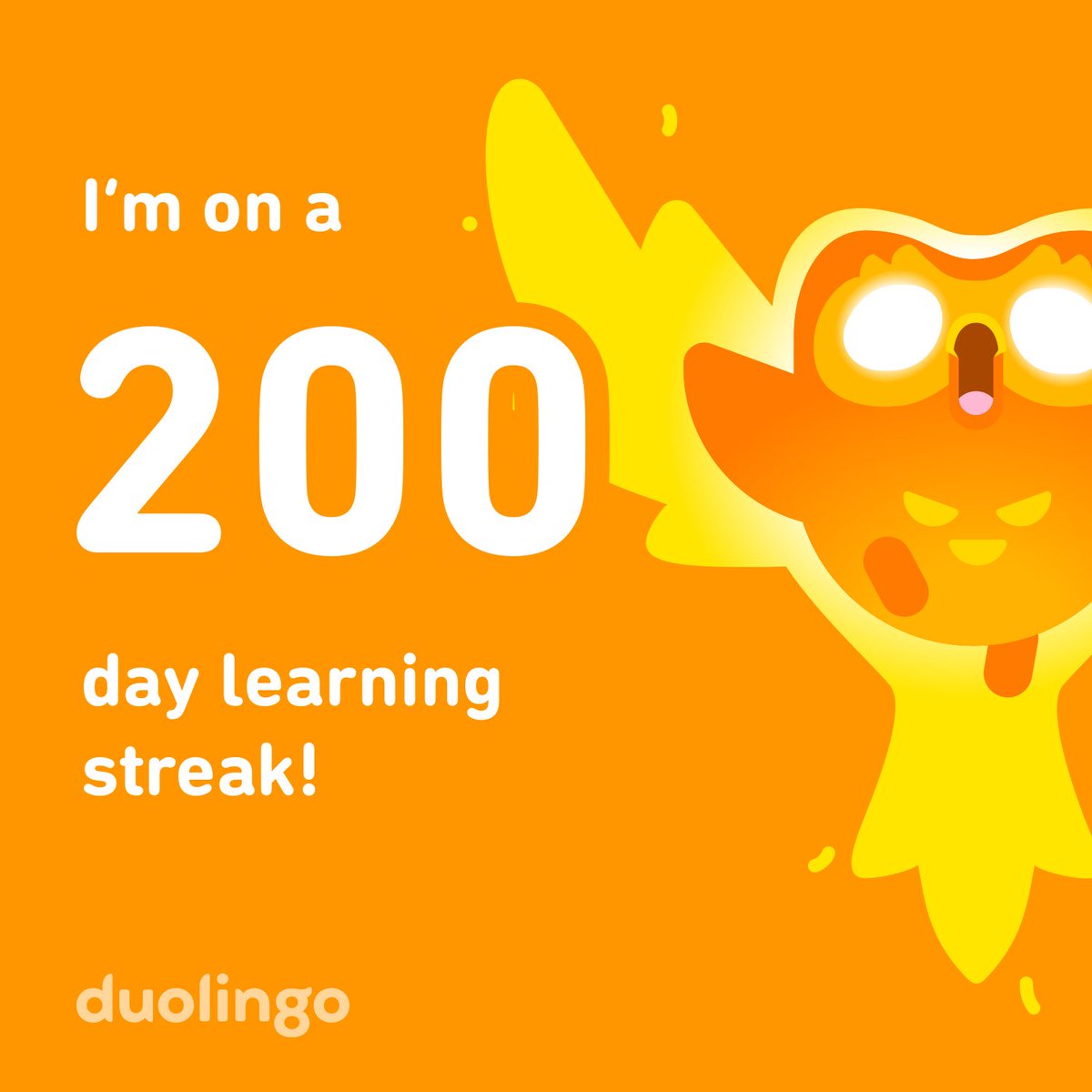 日本語を勉強して200日です！

(I only use Duolingo for streak and vocab. I have a personal tutor weekly, and I use a variety of resources).