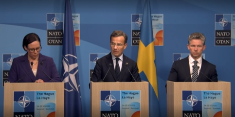 Försvarsdepartementet (@forsvarsdepsv) on Twitter photo Nu är pressträffen från Natos toppmöte i Haag igång med statsminister <a href="/SwedishPM/">Ulf Kristersson</a>, utrikesminister <a href="/MariaStenergard/">Maria M Stenergard</a> och försvarsminister <a href="/PlJonson/">Pål Jonson</a>: regeringen.se/pressmeddeland…
#WeAreNATO Nu är pressträffen från Natos toppmöte i Haag igång med statsminister <a href="/SwedishPM/">Ulf Kristersson</a>, utrikesminister <a href="/MariaStenergard/">Maria M Stenergard</a> och försvarsminister <a href="/PlJonson/">Pål Jonson</a>: regeringen.se/pressmeddeland…
#WeAreNATO