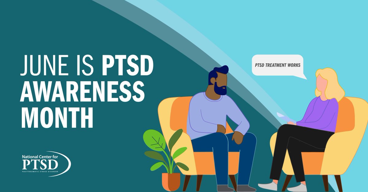 Did you know that June is PTSD Awareness Month? Everyone’s experience with PTSD is different, but no matter what: PTSD treatment works. Learn more or get help finding treatment by visiting ptsd.va.gov. 

#PTSDTreatmentWorks