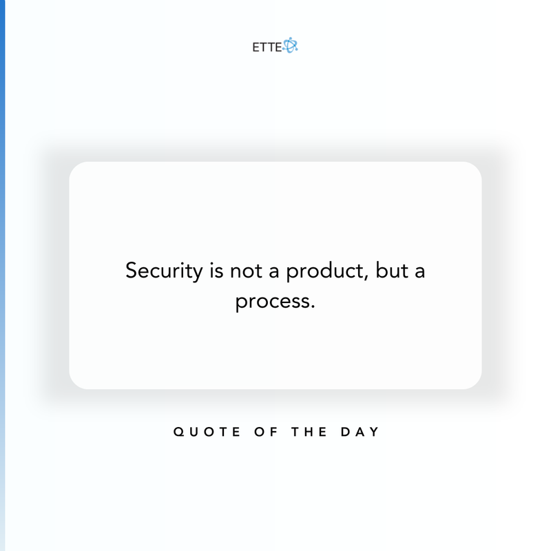 ettebiz's tweet image. 🔐 Protecting your data takes ongoing effort, smart strategies, and constant vigilance.
Stay proactive and stay secure! 💡
#BusinessIT #NetworkReliability #SmallBusinessSupport #ITMadeSimple