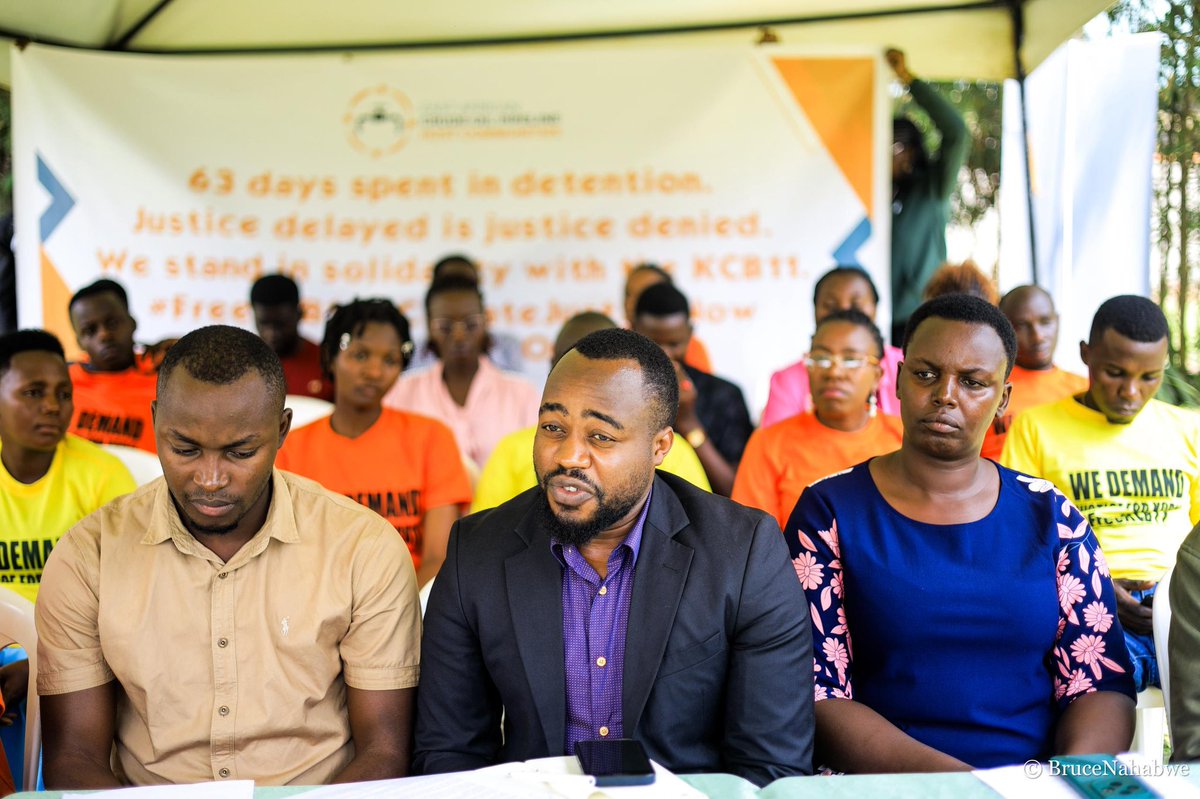 Youth For Green Communities (YGC). (@ygcuganda) on Twitter photo WE #STAND In solidarity of #KCB11 #StopEacop Env’t Defenders who have been on remand at Kampala remand prison for 63 days for petitioning <a href="/kcbbankug/">KCB BANK UGANDA</a> for its involvement in #EACOP. They face criminal trespass charges for attempting to peacefully deliver a letter to the bank 1/3 WE #STAND In solidarity of #KCB11 #StopEacop Env’t Defenders who have been on remand at Kampala remand prison for 63 days for petitioning <a href="/kcbbankug/">KCB BANK UGANDA</a> for its involvement in #EACOP. They face criminal trespass charges for attempting to peacefully deliver a letter to the bank 1/3