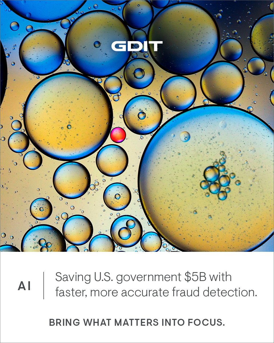 By cutting the time to develop fraud models from months down to minutes, GDIT's AI identifies more than $1 billion worth of suspect claims each year. 

Read more: gdit.com/perspectives/c…