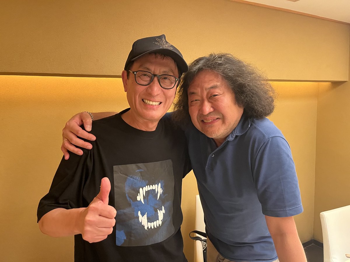 takebesatoshi's tweet image. 今日は太郎と楽しい食事会。
葉加瀬太郎音楽祭のプチ打ち上げ、そして35周年プロジェクトの次に向けての作戦会議。これからも楽しい企画を企てましょ!!
