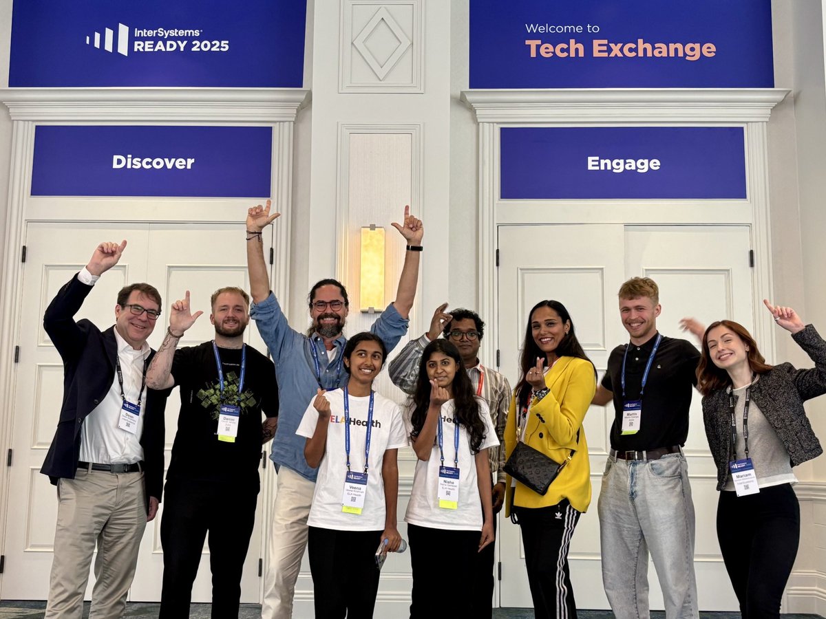 Tomas Studenik π (@studenik) on Twitter photo Snapped a quick pic with <a href="/InterSystems/">InterSystems</a>β Dean Andrews our <a href="/CaelestinusInc/">Caelestinus</a> stars at #READY2025: ZUNI, <a href="/JondaHealth/">Jonda Health</a> & ELA Health. Proud of these healthtech trailblazers! π₯π©Ίπ
#DigitalHealth #Startups #HealthTech #InterSystems #Ready2025 Snapped a quick pic with <a href="/InterSystems/">InterSystems</a>β Dean Andrews our <a href="/CaelestinusInc/">Caelestinus</a> stars at #READY2025: ZUNI, <a href="/JondaHealth/">Jonda Health</a> & ELA Health. Proud of these healthtech trailblazers! π₯π©Ίπ
#DigitalHealth #Startups #HealthTech #InterSystems #Ready2025