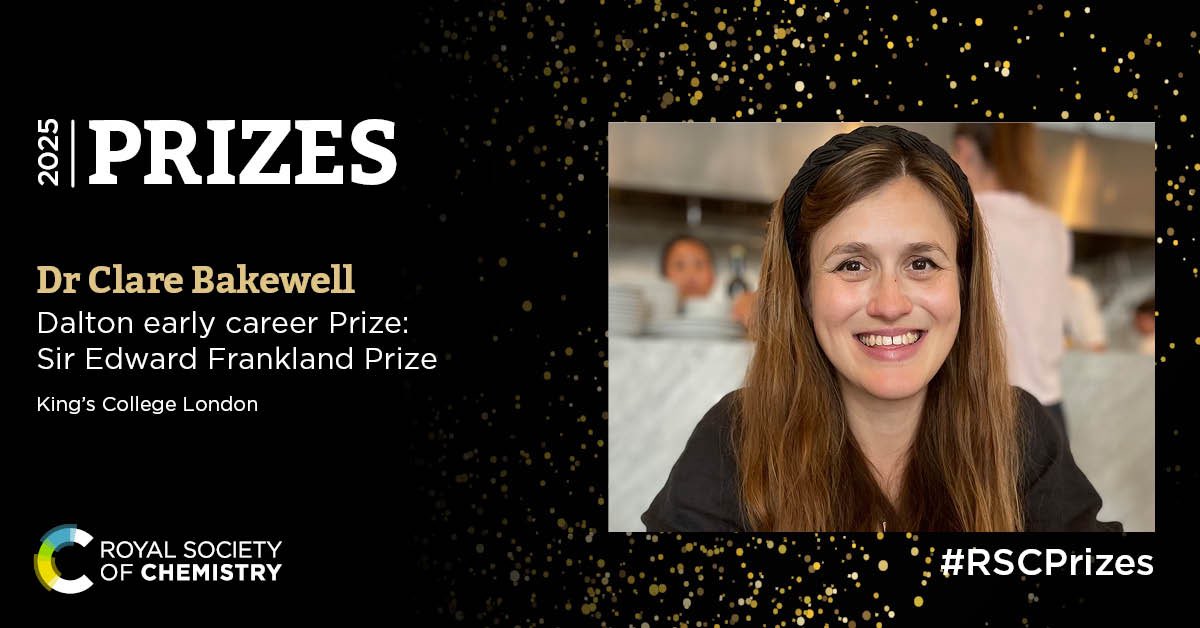 Clare Bakewell (@bakewellgroup) on Twitter photo Very honoured that the groups work has been recognised with the 2025 Sir Edward Frankland Prize. I’m very lucky to get to work with such a talented and creative bunch!
#RSCPrizes <a href="/RoySocChem/">Royal Society of Chemistry</a> Very honoured that the groups work has been recognised with the 2025 Sir Edward Frankland Prize. I’m very lucky to get to work with such a talented and creative bunch!
#RSCPrizes <a href="/RoySocChem/">Royal Society of Chemistry</a>