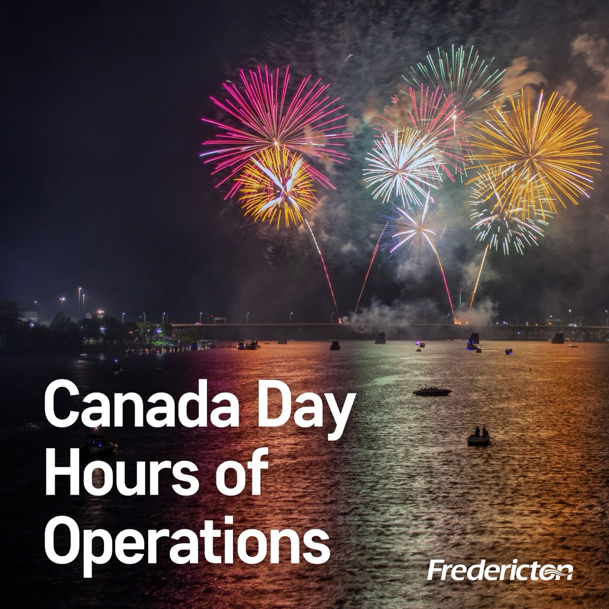 City of Fredericton (@cityfredgov) on Twitter photo The City of Fredericton reminds the public of the following hours of operation for Canada Day on Tuesday, July 1, 2025. 
Read more here 👉 fredericton.ca/en/your-govern… The City of Fredericton reminds the public of the following hours of operation for Canada Day on Tuesday, July 1, 2025. 
Read more here 👉 fredericton.ca/en/your-govern…