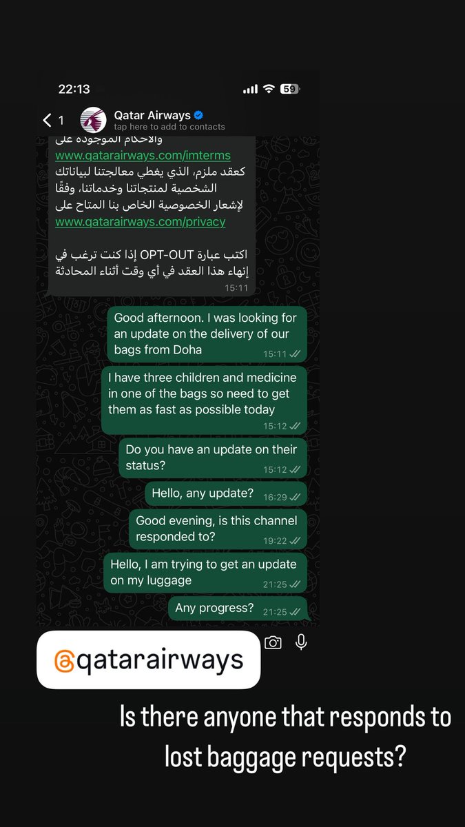 keithmccabe27's tweet photo. @qatarairways - This is really upsetting now. 30 hours in Doha stranded with no communication, food, water or blankets. The cherry on top are the lost bags, again, no explanation. Can you take this seriously now please? My kids are so upset and exhausted. 

Thanks,
Keith https://t.co/EPJEsz4tUO