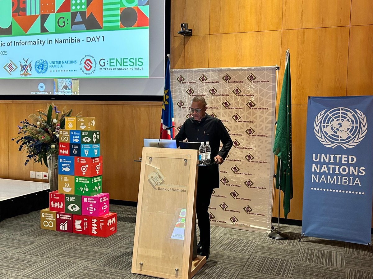 UNNamibia's tweet image. Nearly 6 in 10 Namibian workers are in the informal economy-yet they drive the nation forward. At today's
Validation Workshop:Diagnostic of Informality in🇳🇦& Associated Roadmap,@BankofNamibia, GoN & @UNNamibia came together to explore solutions to translate evidence into action.
