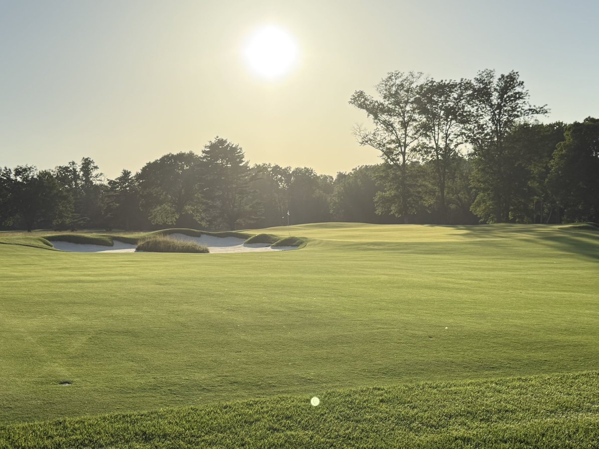 greens_cc's tweet photo. First major heat stretch of the year almost in the books and the team has done a magnificent job with no major setbacks! Cedarbrook Day today and we’ll be out syringing during play, please wait till staff leave the green complex to hit your shot @YoTeebox @heathantmsu &amp; Raynor https://t.co/P8Am0E5jiS