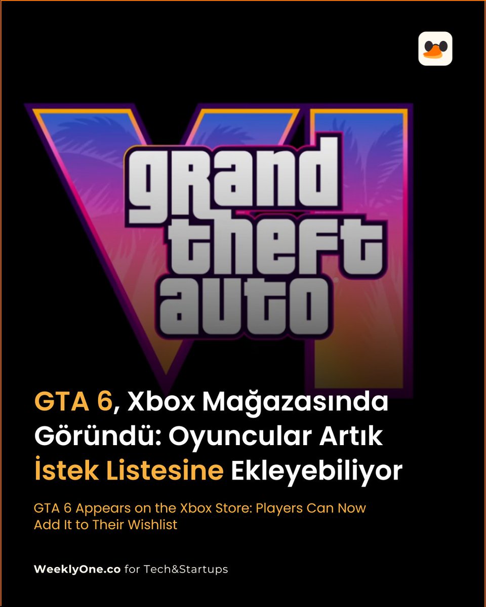 WeeklyOne_co's tweet photo. GTA 6, Xbox Mağazasında Göründü: Oyuncular Artık İstek Listesine Ekleyebiliyor

Detaylı Bilgi ➤ https://t.co/0QtKnMPuWq https://t.co/H86rK0rB9Q