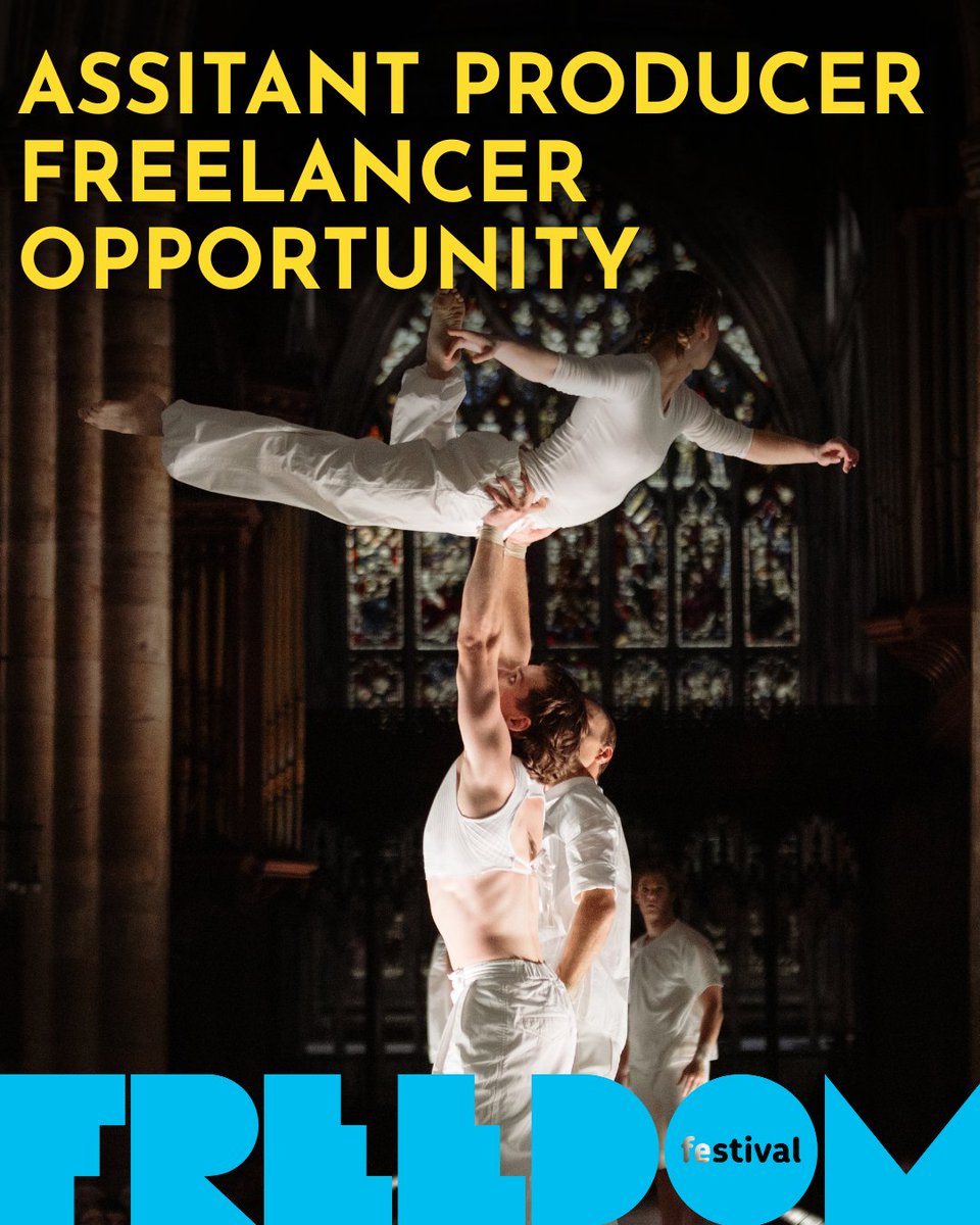 FreedomFestHull's tweet image. We’re recruiting for an assistant producer!
Freedom Festival Arts Trust (FFAT) is looking for an Assistant Producer to support the delivery of Freedom Festival and Freedom on Tour.
Closing date: 5pm Monday 21 July 2025
freedomfestival.co.uk/opportunities/…