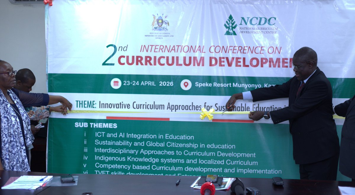 NCDCUg's tweet image. "Curriculum conferences play a vital role in the evolving education landscape; they provide essential platforms for research, innovation, and exchange of ideas." Prof. George W. Openjuru- Chairperson, NCDC Governing Council. #Curriculumconference2026 launch.