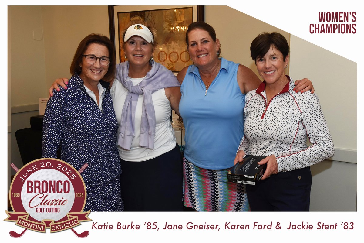 Celebrating 'winners' today!! Congratulations to our 2025 Women's Championship Foursome! They got it done!  #WeAreMontini #WeAreLasallian #broncoclassicgolfouting