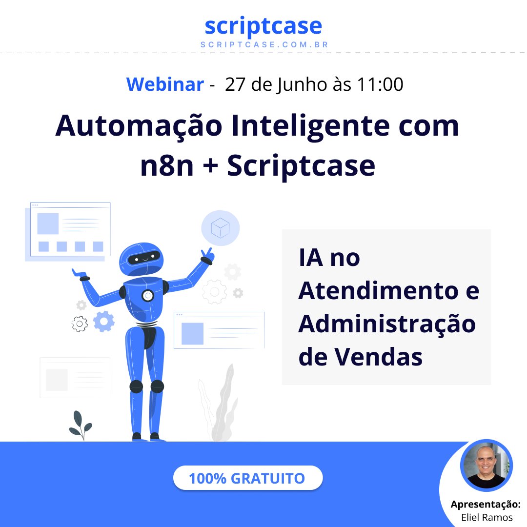 scriptcase's tweet image. WEBINAR - Automação Inteligente com n8n + Scriptcase: IA no Atendimento e Administração de Vendas 🤖
INSCREVA-SE: attendee.gotowebinar.com/register/63327…
#scriptcase #php #lowcode #IA #inteligenciaartificial #N8N #automação