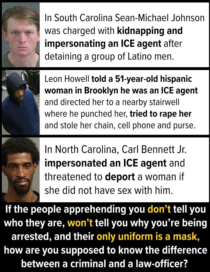 FMoniteau's tweet image. If all you have to do is yell you're an ICE agent, it makes it hard to know what's true and what's not.
Show your badge.
Show your face.
Show your warrant.
#ICE #Immigration #TrumpisaNationalDisgrace #TrumpIsUnfitForOffice #Trump #MAGA #MAGAMorons #MAGACultMorons