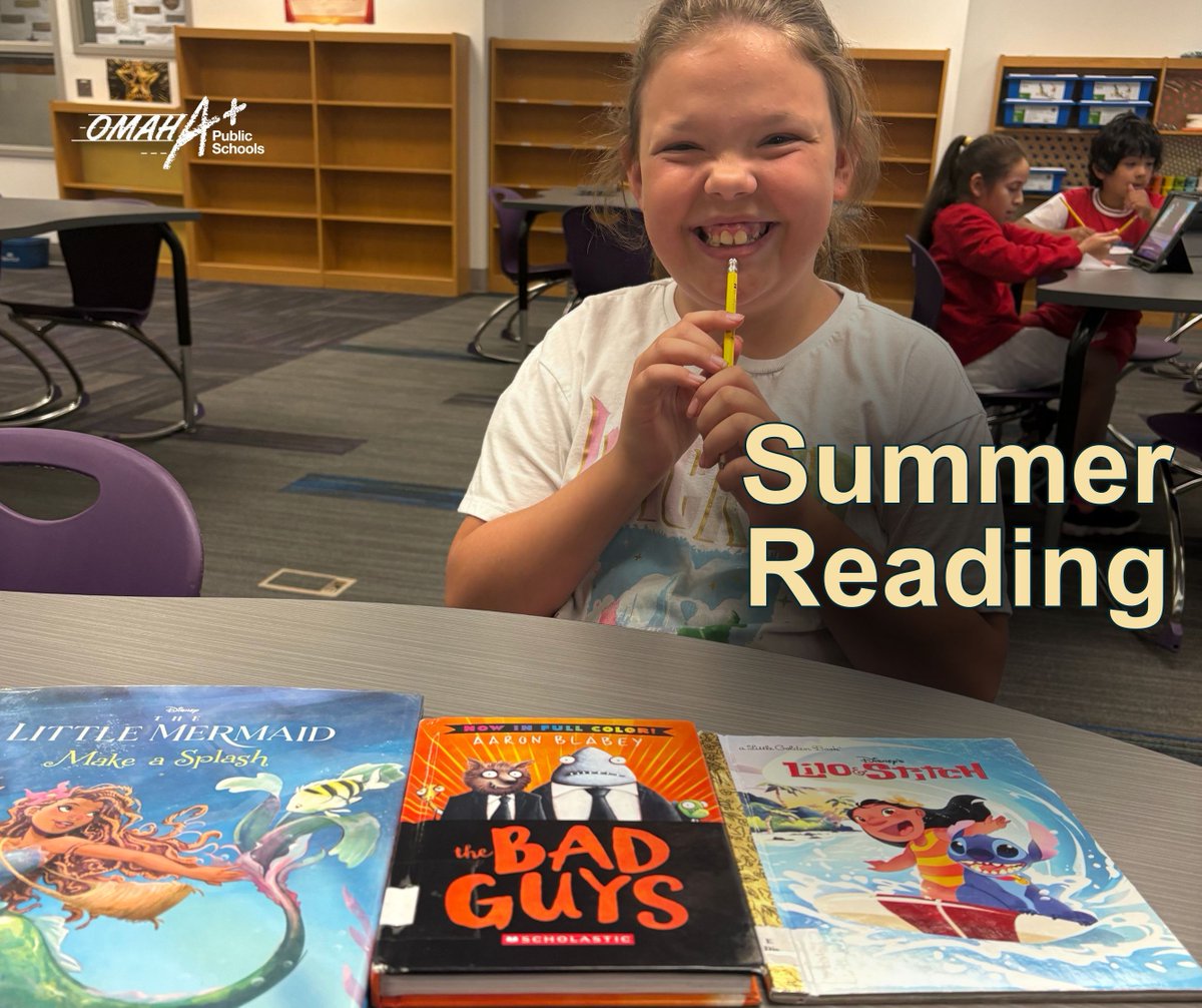 OmahaPubSchool's tweet image. Today is the last Wednesday to check out books from participating Omaha Public Schools libraries for summer reading. Get help with online resources or find a location near you: ops.org/summerreading