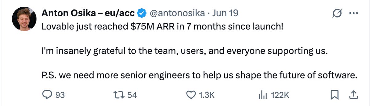 byAnhtho's tweet image. After getting to $75m ARR in 7 months,
@lovable_dev CEO @antonosika calls Lovable “the last piece of software”.
But with hundreds of billions spent on software each year, how do you charge for something THAT ambitious? We interviewed Lovable’s head of growth @elenaverna.…