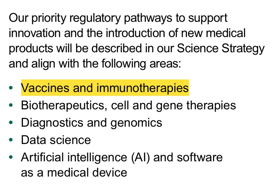 $NWBO

MHRA top priority in their corporate plan updated today?

Vaccines and immunotherapies.
