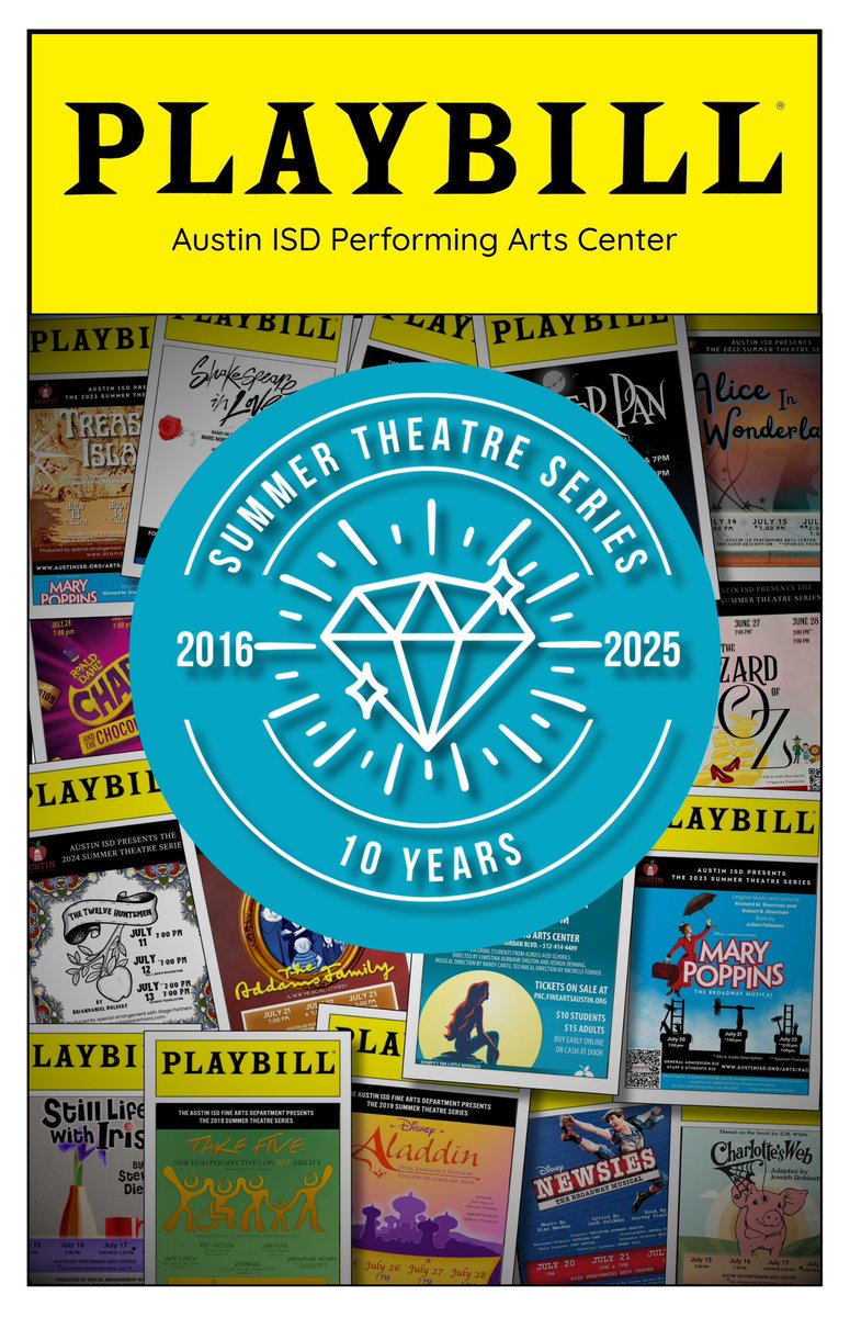 Austin ISD Performing Arts Center (@austinisdpac) on Twitter photo Celebrate the 10th anniversary of the <a href="/AustinISD/">Austin ISD</a> Summer Theatre Series with us on July 24th for opening night of Charlie and the Chocolate Factory!
STS Alumni: Fill out the Google Form to RSVP and get a unique code for a $5 ticket.
forms.gle/5dj5y7X3JAUszj… Celebrate the 10th anniversary of the <a href="/AustinISD/">Austin ISD</a> Summer Theatre Series with us on July 24th for opening night of Charlie and the Chocolate Factory!
STS Alumni: Fill out the Google Form to RSVP and get a unique code for a $5 ticket.
forms.gle/5dj5y7X3JAUszj…