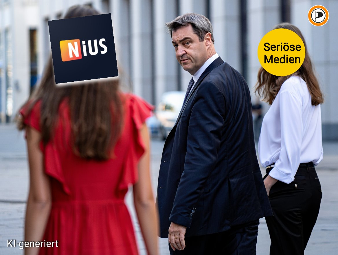 Für wen Hass und Hetze von #NIUS in der Mitte der Gesellschaft angekommen sind, der behauptet wahrscheinlich auch bald, dass Hitler ein Linker war. #SöderRücktritt #PIRATEN