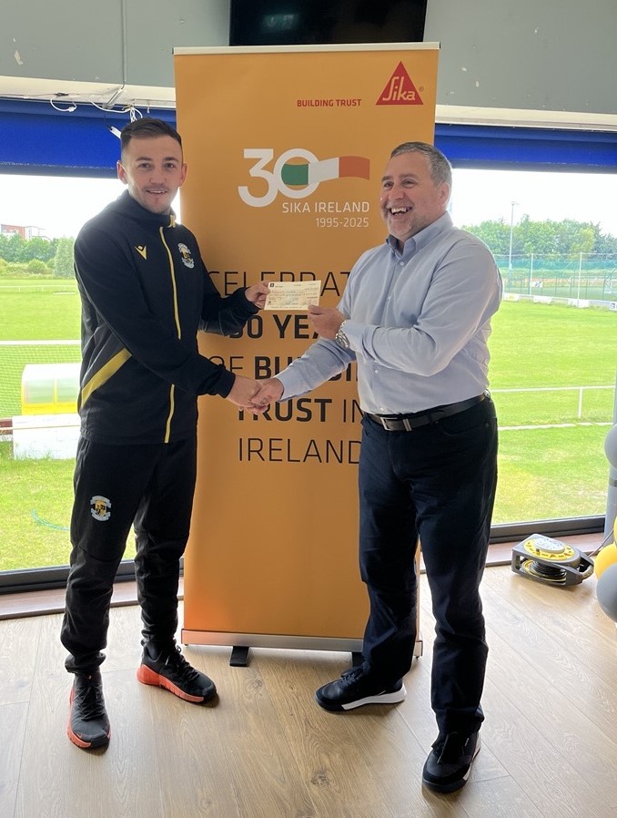 For the past 30 years, Sika Ireland has been committed to giving back and supporting our local community.

Engaging with the community in Ballymun has always been important to us, so we were delighted to present a cheque to Ballymun United FC.

#30YearsofBuildingTrust