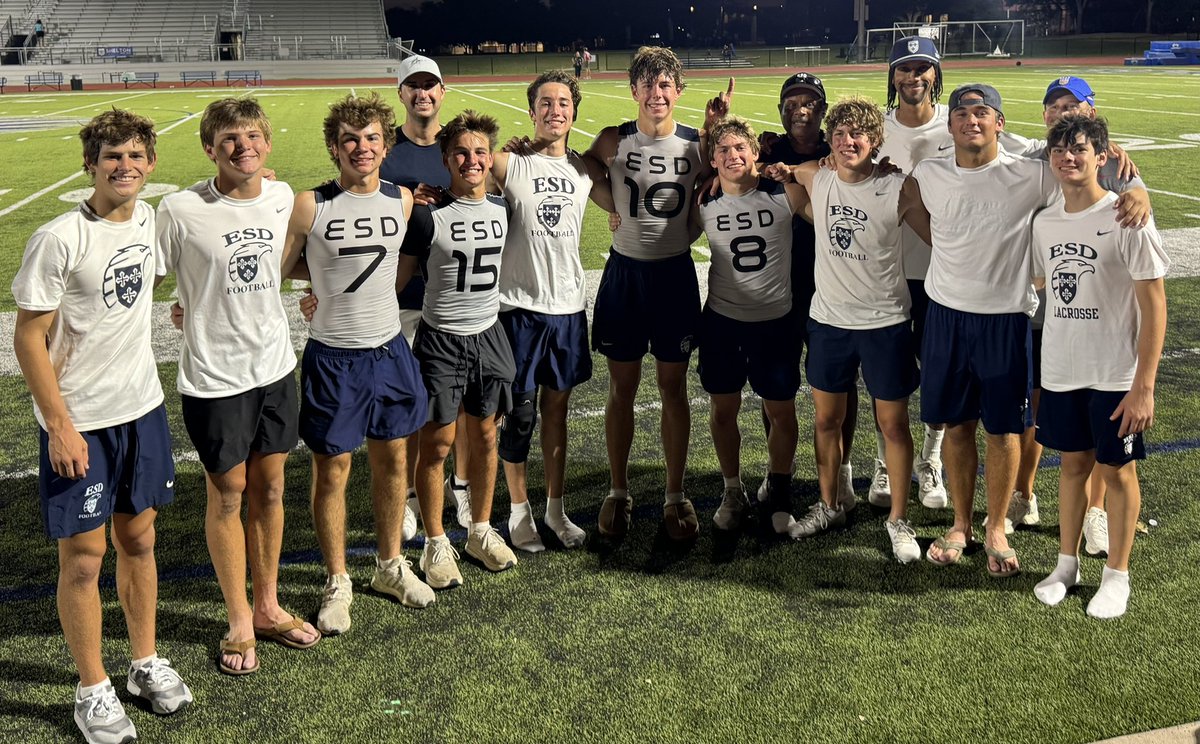 Episcopal School of Dallas HS Football (@esdfootball_) on Twitter photo Super proud of these guys! After 4 weeks of battling in the Covenant Summer 7v7 League, they went 5-0 last night against tough competition to win the Championship! S/O to Class of 2015 QB & SPC Champion, <a href="/thomasfitts12/">Thomas Fitts</a> for helping coach up our boys! #ESDFootball #ONEHeartbeat Super proud of these guys! After 4 weeks of battling in the Covenant Summer 7v7 League, they went 5-0 last night against tough competition to win the Championship! S/O to Class of 2015 QB & SPC Champion, <a href="/thomasfitts12/">Thomas Fitts</a> for helping coach up our boys! #ESDFootball #ONEHeartbeat