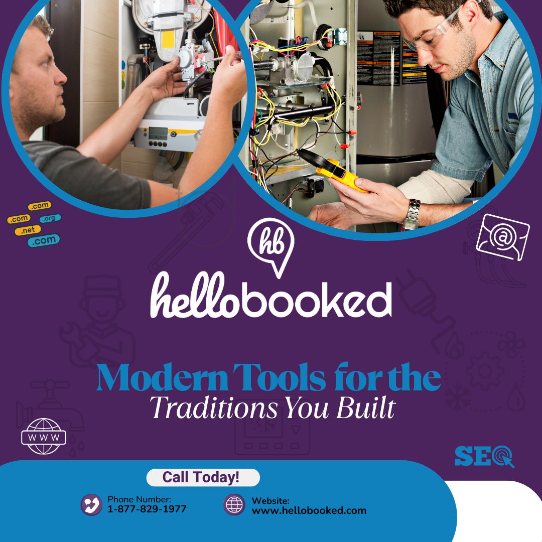 hellobookednow's tweet image. 🏆 Built your HVAC biz on trust &amp;amp; skill? Time to match it online.

Hellobooked helps you:
✅ Set up Google Biz Profile
📧 Branded email &amp;amp; domain
🛠️ SEO website
Get found. Get booked.
➡️ hellobooked.com

#HVACLife #GrowYourBusiness #HelloBooked