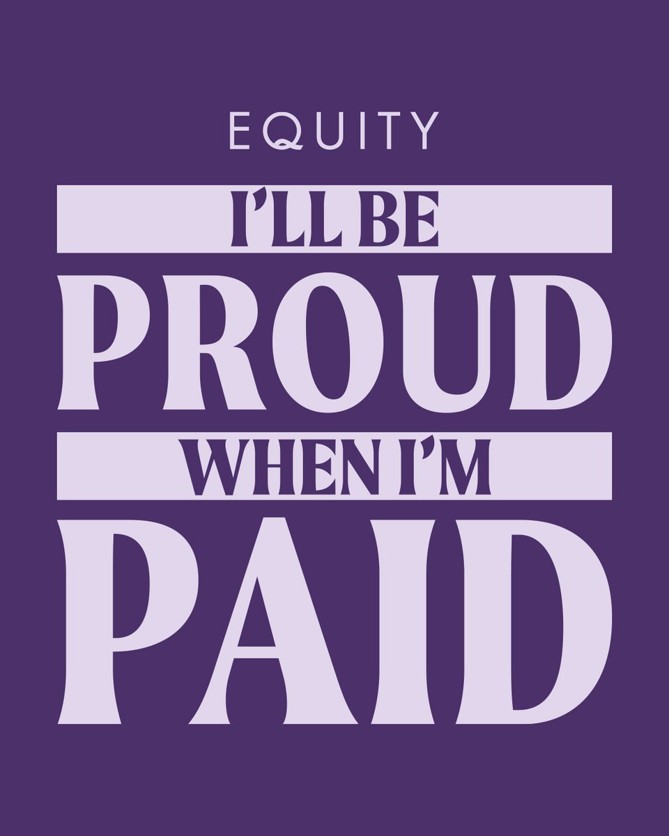 📣Call-out to all performers, creatives &amp; anyone who cares about fair pay!
 
Our members in cabaret and burlesque are owed £££ in unpaid wages. Join us NEXT FRIDAY as we rally for accountability
 
📅Friday 4 July, 5pm
📍 Outside SINNERS, Shoreditch
 
RSVP tinyurl.com/EquityProudRal…