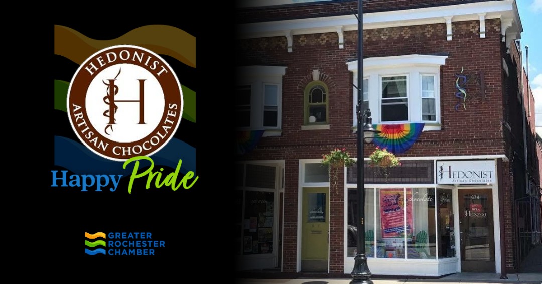 RochesterChambr's tweet image. Happy #PrideMonth! This month, we&apos;re showcasing LGBTQ+ owned members in #GreaterROC 🏳️‍🌈 @HedonistChoco, founded by Jennifer Posey, is an artisanal chocolate shop in the South Wedge. Hedonist&apos;s products are made in small batches by hand with care &amp;amp; locally sourced ingredients.