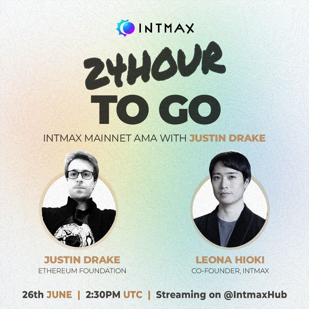 🔔 24hs Before the AMA – INTMAX Mainnet Launch

Make Your ETH Private — INTMAX Mainnet Launches 26.06.25
INTMAX has taken Plasma — once considered an unfinished idea — and truly completed it.
The result? A system that delivers fast, low-cost transactions with real-world