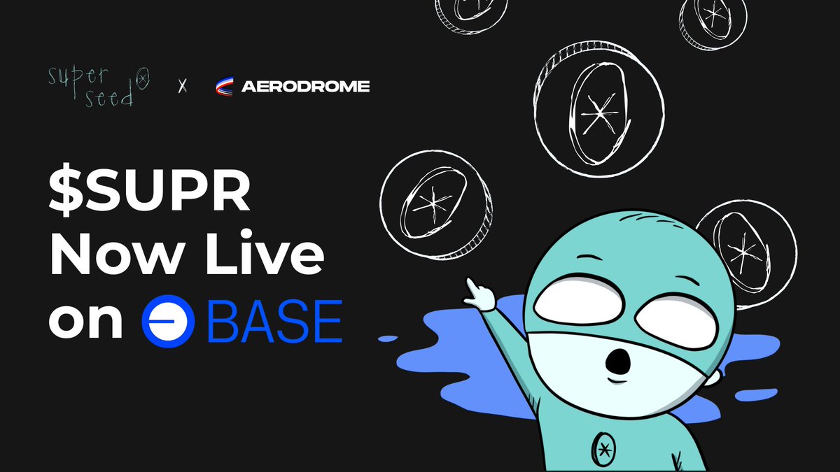 As proud Superchain builders and supporters, we are excited to be launching $SUPR on <a href="/base/">Base</a>, with a listing on <a href="/AerodromeFi/">Aerodrome</a> 

$SUPR / $ETH pool is NOW LIVE!