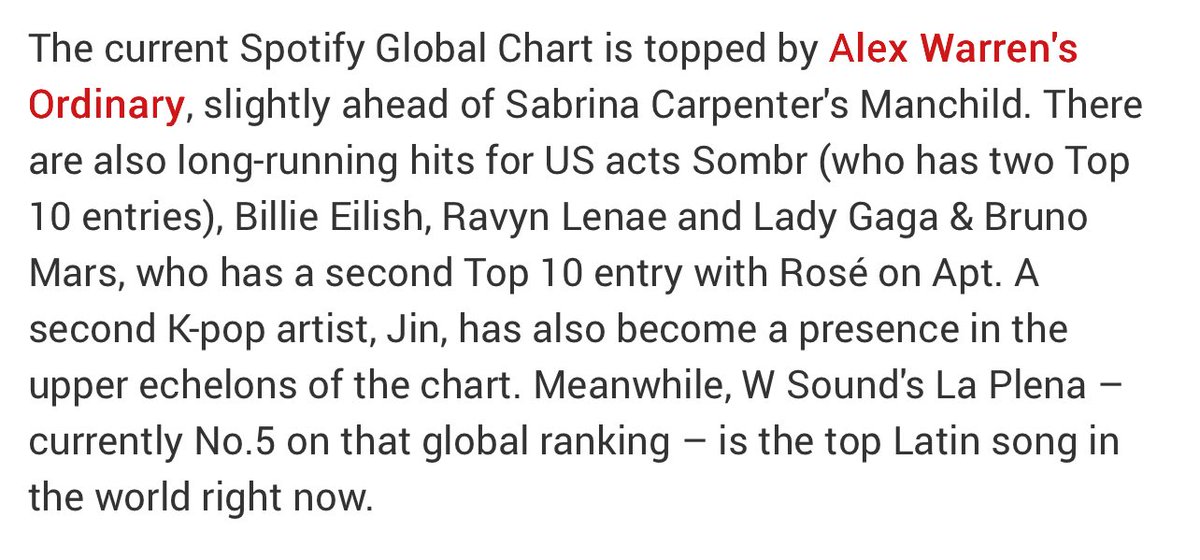 See where my mind dey. In this paragraph alone on global music motion, I see UK. I see K-pop, I see Latin music. 

Guess who's absent at the highest levels? Afrobeats. 

Guess who still holds on to the delusion that Afrobeats is still competing globally? Afrobeats fans.
