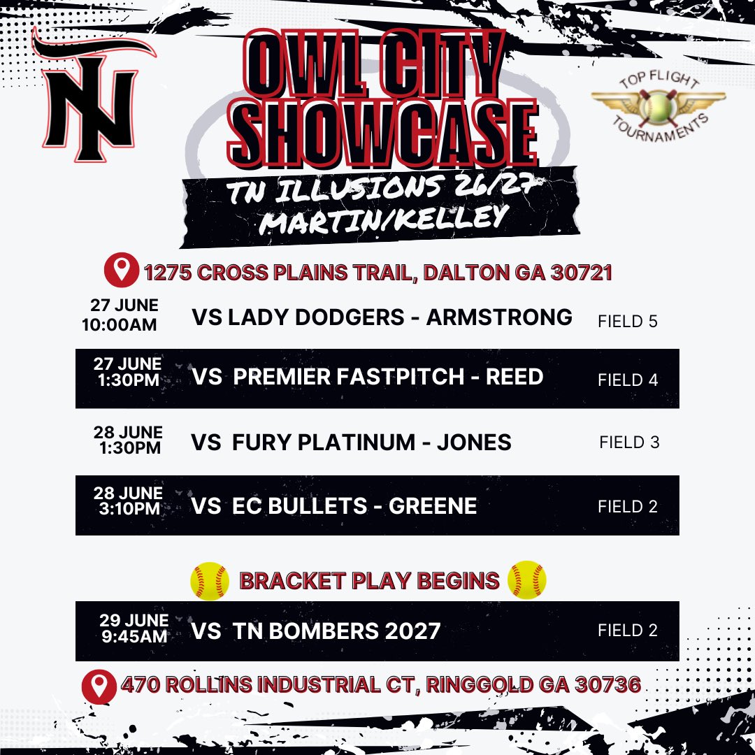 Kelli_Honselman's tweet photo. This is our schedule for this weekend in Owl city! Hope to see you there! @TNIllusions2026 @SBRRetweets @CoastRecruits https://t.co/oxCWw5ax4z
