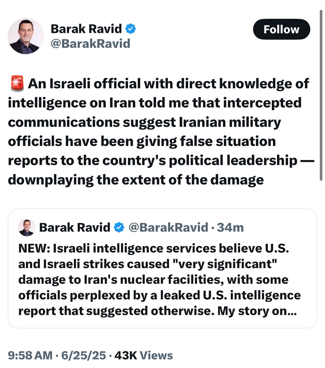 David Shor (@dyshor) on Twitter photo This <a href="/BarakRavid/">Barak Ravid</a> story is very important to the BDA discussion, as the DIA assessment relied on SIGINT. This <a href="/BarakRavid/">Barak Ravid</a> story is very important to the BDA discussion, as the DIA assessment relied on SIGINT.