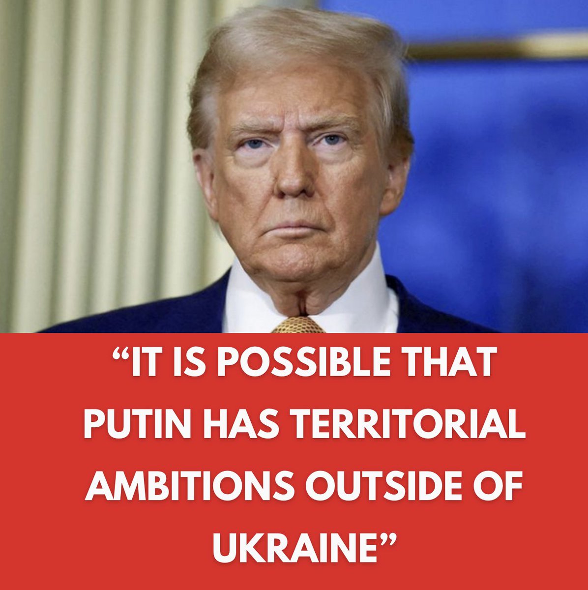 💥 MÊME DONALD TRUMP L'ADMET : Vladimir Poutine a des ambitions impérialistes EN DEHORS DE L'UKRAINE ! Si la Russie gagne en Ukraine, elle attaquera nos alliés ensuite. Si on veut sauver des vies françaises demain, arrêtons Poutine MAINTENANT #Skyshieldnow