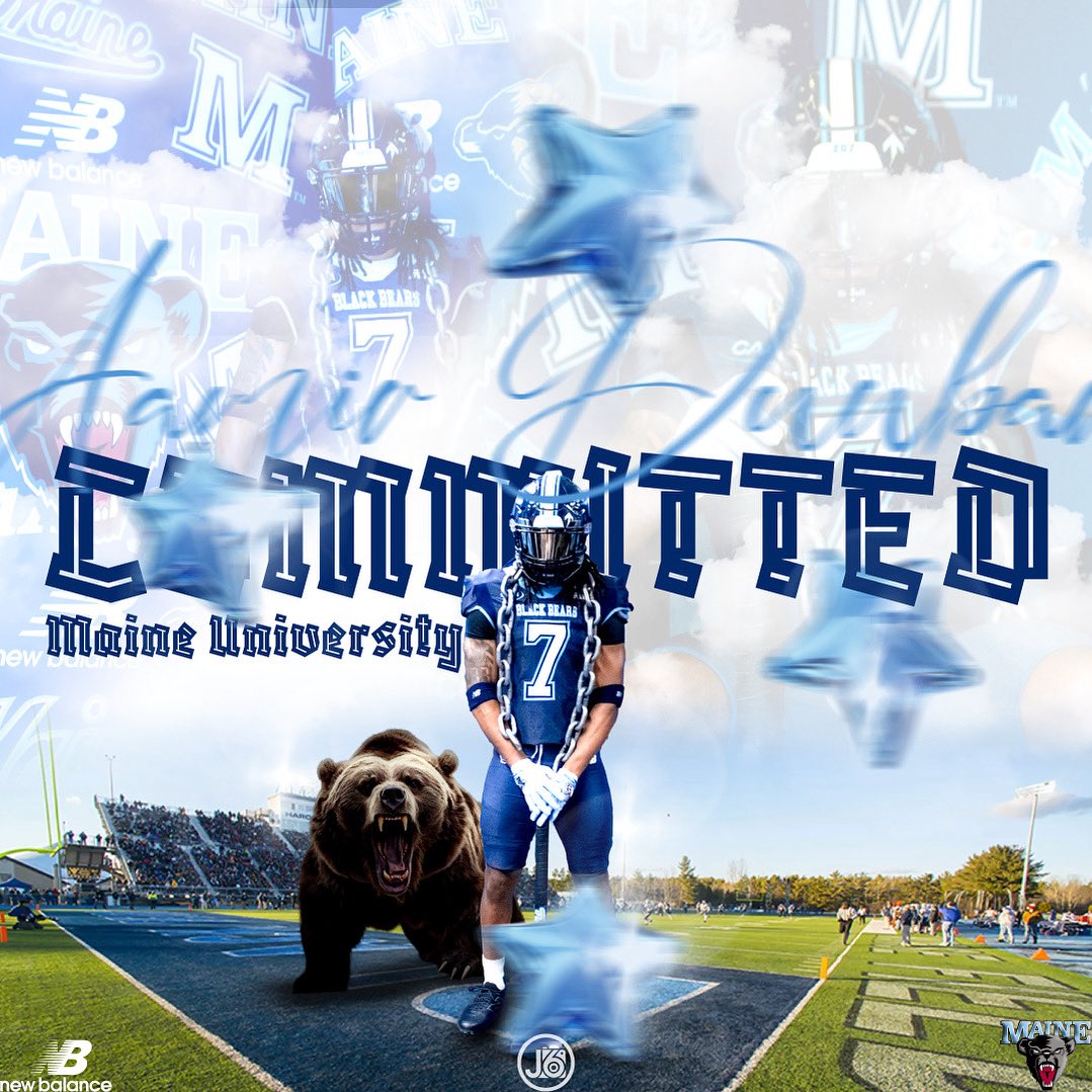 Aamir Dunbar (@dunbaraamir7) on Twitter photo 107% committed to the University Of Maine!!🔵⚪️<a href="/cedar_football/">Cedar Creek Football</a> <a href="/CoachStevensFB/">Jordan Stevens</a> <a href="/Coach_DiMeo/">Umberto Di Meo</a> <a href="/PBrown_2/">Pushaun Brown</a> <a href="/BlackBearsFB/">Maine Football</a>
#allpraiseduetoallah #BearDown🐻 107% committed to the University Of Maine!!🔵⚪️<a href="/cedar_football/">Cedar Creek Football</a> <a href="/CoachStevensFB/">Jordan Stevens</a> <a href="/Coach_DiMeo/">Umberto Di Meo</a> <a href="/PBrown_2/">Pushaun Brown</a> <a href="/BlackBearsFB/">Maine Football</a>
#allpraiseduetoallah #BearDown🐻