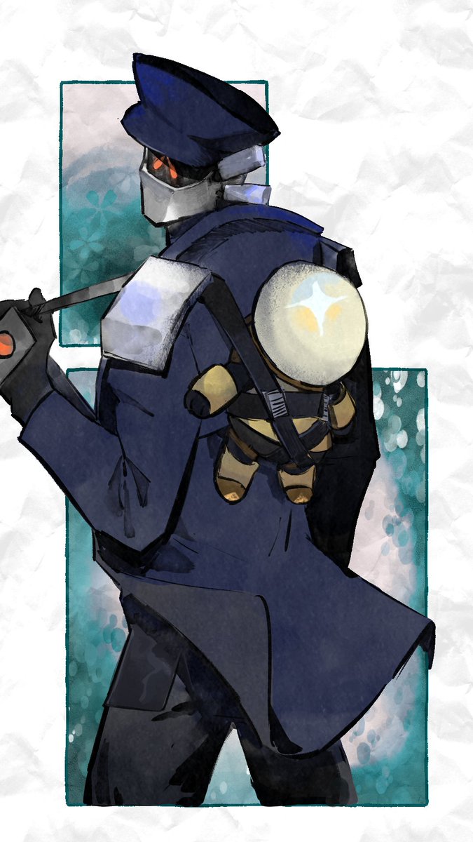 Aieeeeeeee3's tweet image. painted for a friend&apos;s request.画完再看有点像覆面赵木山，白云···黑土···