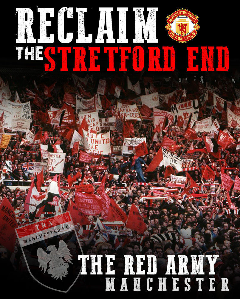 🇾🇪RECLAIM THE STRETFORD END🇾🇪

🇾🇪The Stretford End was once a sea of colour and noise, we’d like to start to bring that back - starting with the Stretford End Right Side (SERS: W212-W205) for the 25/26 season, with dozens of flags on display before every game 

🇾🇪TRA will