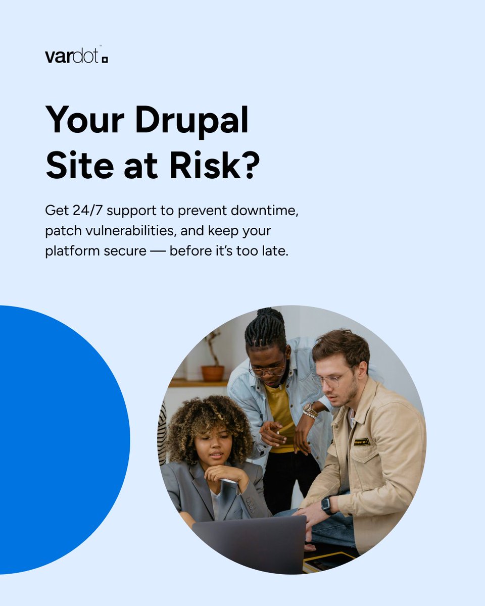 Don’t just build on Drupal. Run it at its best.
✔️ Performance optimization
✔️  Module &amp; core updates
✔️ Security audits &amp; patching
✔️ Continuous monitoring &amp; SLAs
We’re more than support. We’re your long-term digital partner — trusted by global enterprises to keep