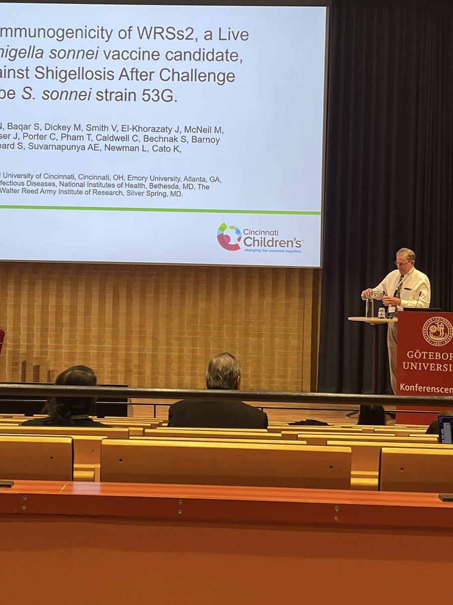 Professor Bob Frenck (University of Cincinnati, USA) presents talk on Shigella sonnei WRSs2 vaccine at VACCINES FOR ENTERIC DISEASES 2025 Conference today