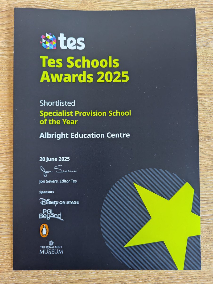 A rather nice delivery in the post this morning for <a href="/AlbrightCentre/">Albright Education Centre</a> ... thank you @Tesforteachers 💚 #TesAwards2025 #SEND #ThisisAP