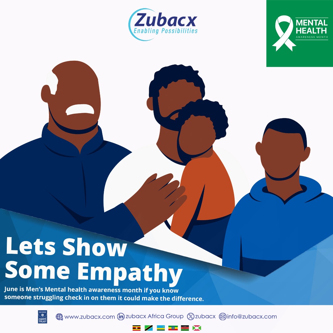 As we come to the end of June, we’re reminded that Men’s Mental Health Awareness isn’t just for a month. It’s a movement. 

Keep checking in, speaking up, and showing up for yourself and the men around you.

#ZubaCx #MentalHealthMatters #DigitalAfrica #LeadershipWellness