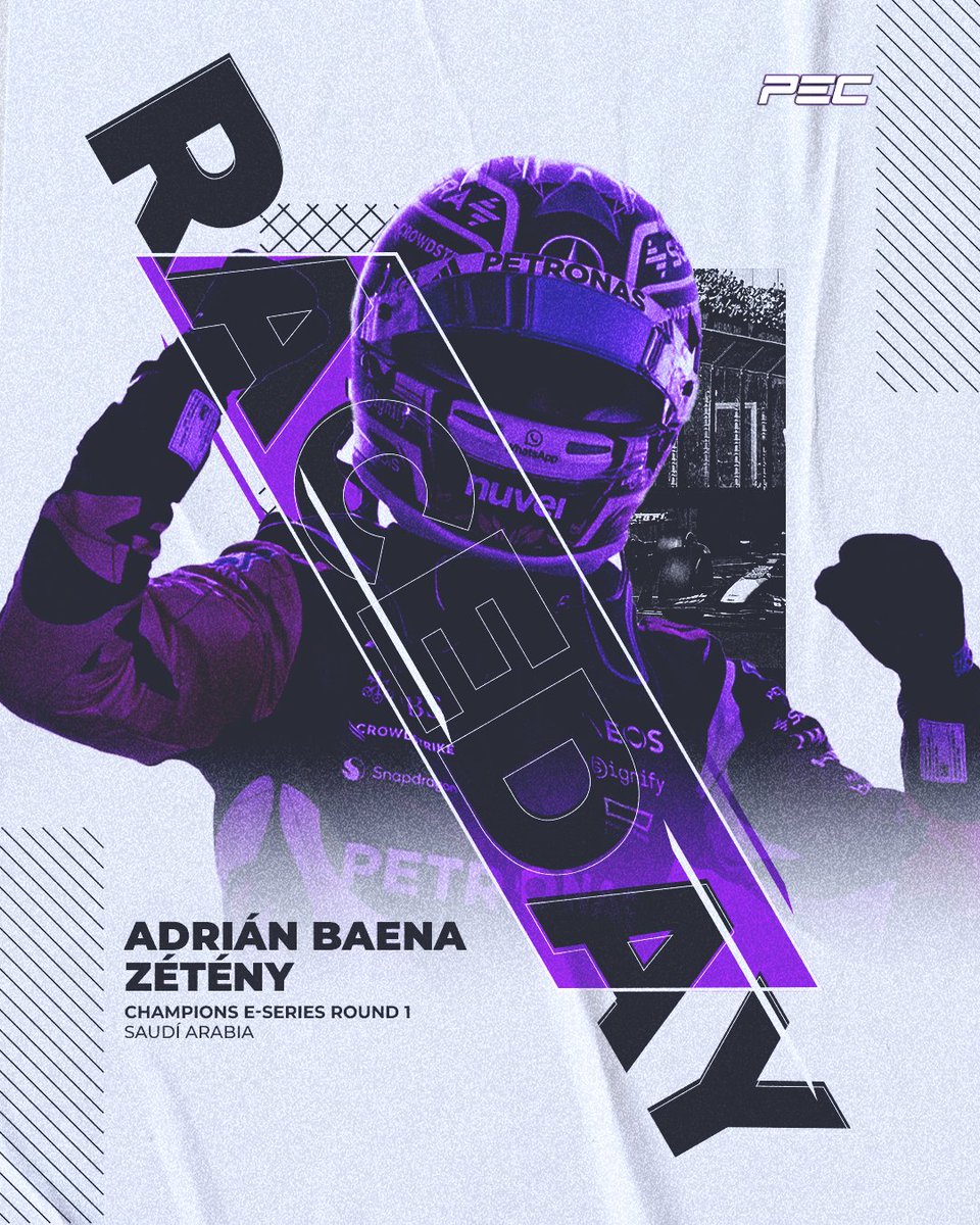 eSportsPEC (@esportspec) on Twitter photo ๐ | <a href="/CES_F1/">Champions Esports Series</a> race day
๐ธ๐ฆ | Saudi Arabia
๐ | 25th of June
๐ฅ | 21:00 CET
๐ | Lineup
๐ช๐ธ | Adriรกn Baena
๐ญ๐บ | Zรฉtรฉny
#GoPEC ๐ | <a href="/CES_F1/">Champions Esports Series</a> race day
๐ธ๐ฆ | Saudi Arabia
๐ | 25th of June
๐ฅ | 21:00 CET
๐ | Lineup
๐ช๐ธ | Adriรกn Baena
๐ญ๐บ | Zรฉtรฉny
#GoPEC