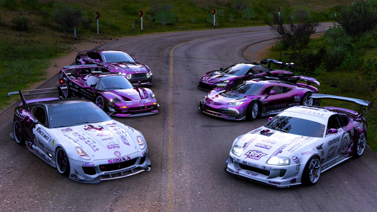 昨日の配信皆ありがとう！　良い写真が撮れた！　チーム感あるね！
良い仲間を持ったよw
#ForzaHorizon5 #FH5JP
#クラッシュエナジー