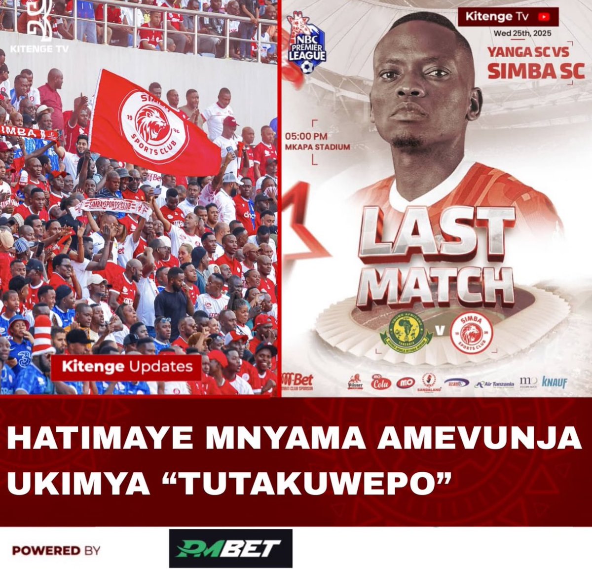 Hatimaye Mnyama, Simba Sc amevunja ukimya baada ya kuzua sintofahamu kufuatia ukimya uliotawala kuelekea mchezo wa Dabi ya Kariakoo utakaopigwa leo Juni 25, 2025 saa 11:00 jioni katika dimba la Benjamin Mkapa.

Mchezo huo wa kufunga rasmi pazia la Ligi Kuu ya NBC Tanzania bara