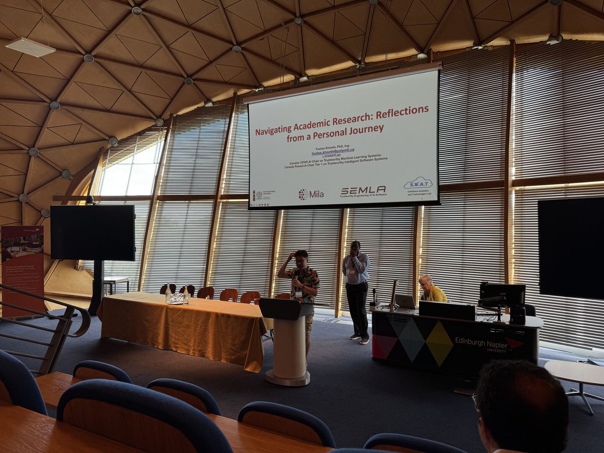 Kicking off with a welcome from our SGA Director, Tristan Henderson and a Keynote talk from Professor Foutse Khomh 🌟

Enjoy the first day of the conference and please tag us #SICSAConf2025 🎉