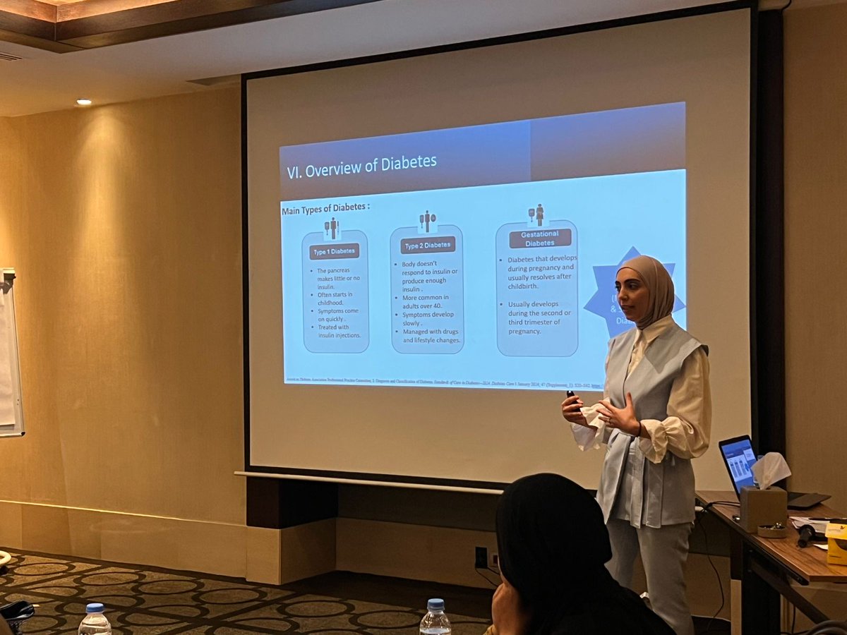 HPDC_AUB's tweet image. Part of the NCD Project, Dr. Mona Osman led a training session on Self Management.