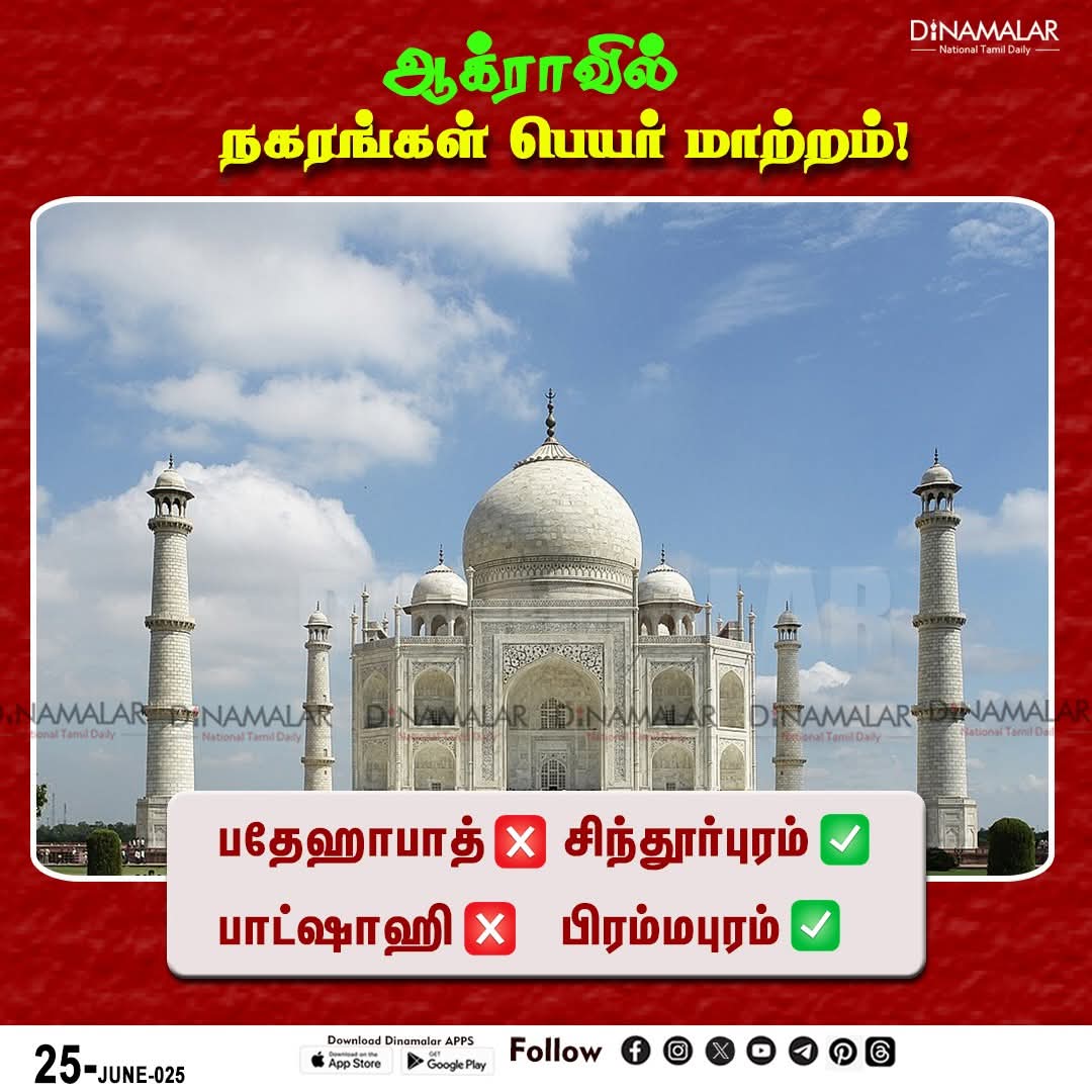 நாட்டை தான் மாற்ற முடியல...
கற்காலத்துக்கே கொண்டு போனாலும் ஆச்சரியம் இல்லை..
பெயரையாவது மாற்றுவோம்...
56🤡🤡ஜி...
