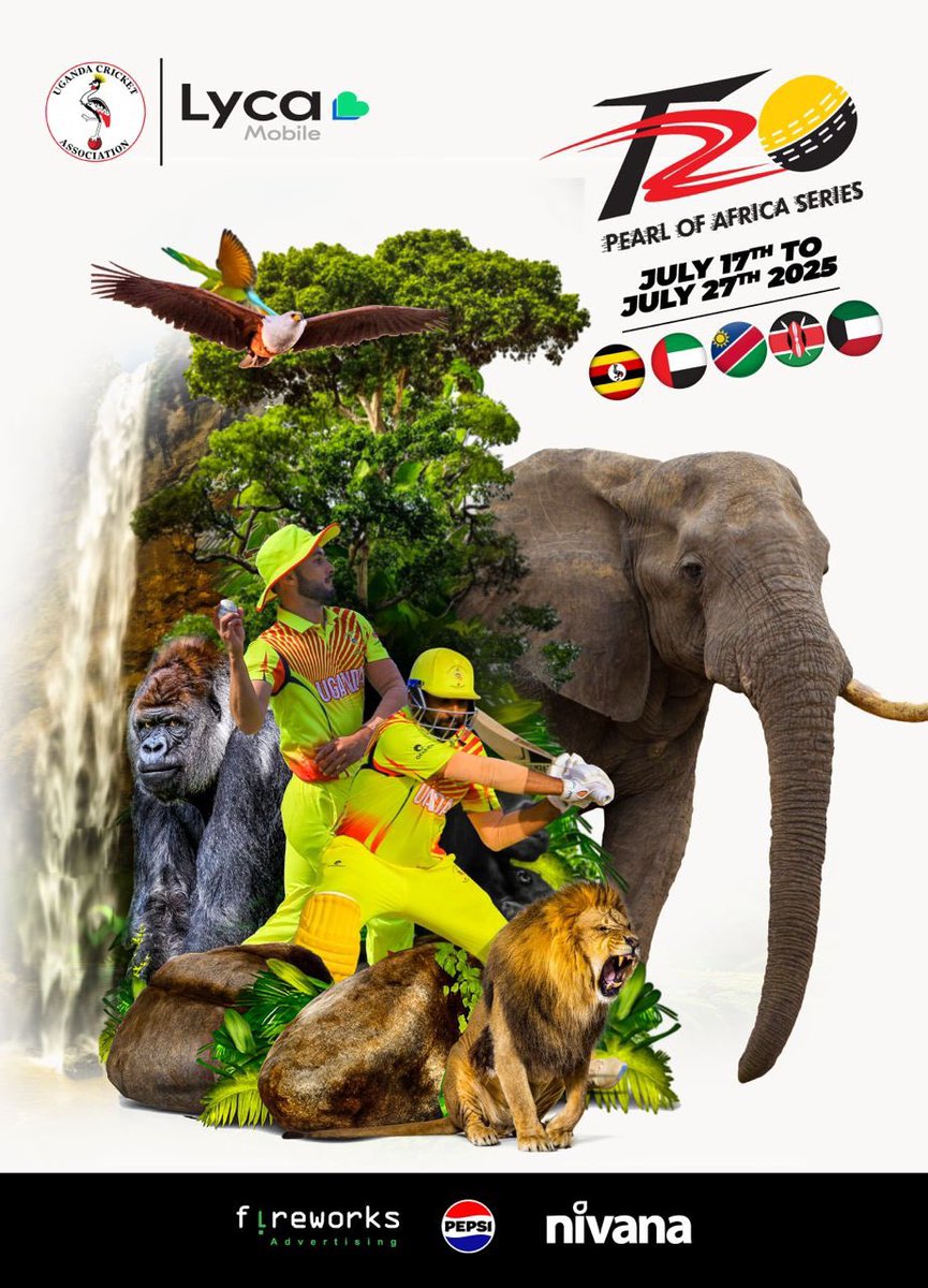 Entebbe will host the ultimate #POAT20 showdown.

July 17–27, 2025.

5 teams. 1 champion.

#LycaConnectsCricket