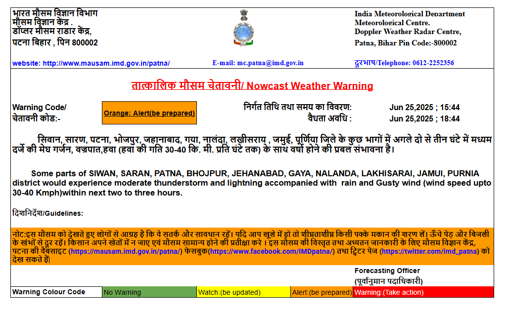 मौसम विज्ञान केंद्र, पटना (@imd_patna) on Twitter photo 